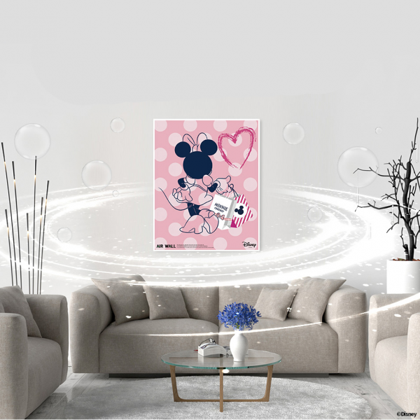 WiTH 제일플러스몰,공기정화 포스터 에어월(Disney) 미니마우스 pink