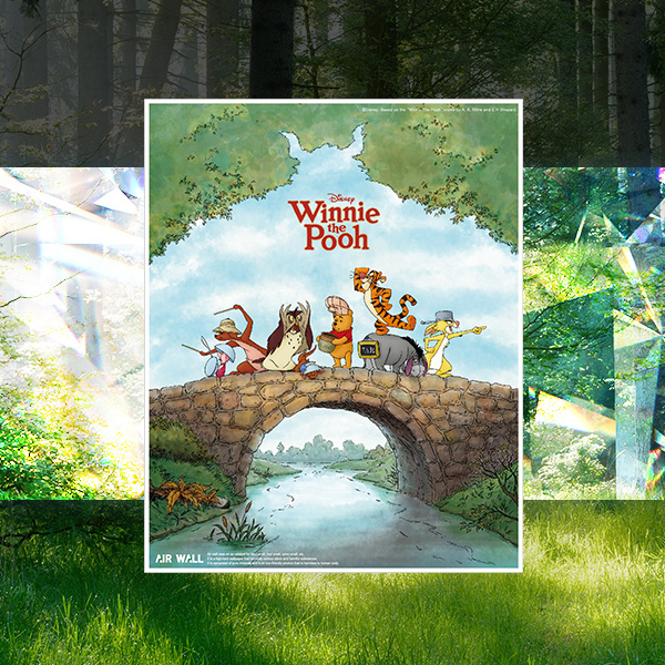 WiTH 제일플러스몰,공기정화 포스터 에어월(Disney) 곰돌이 푸우3